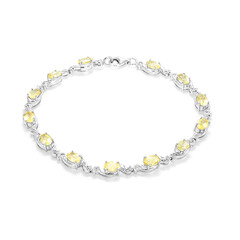 Brazalete en plata con Berilo amarillo
