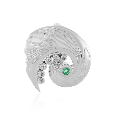 Colgante en plata con Esmeralda de Etiopía (MONOSONO COLLECTION)