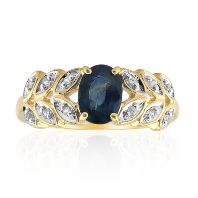 Anillo en oro con Zafiro de Kanchanaburi