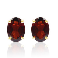 Pendientes en oro con Granate de Mozambique