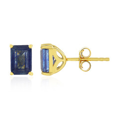 Pendientes en plata con Zafiro azul de Madagascar