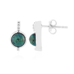 Pendientes en plata con Crisocola