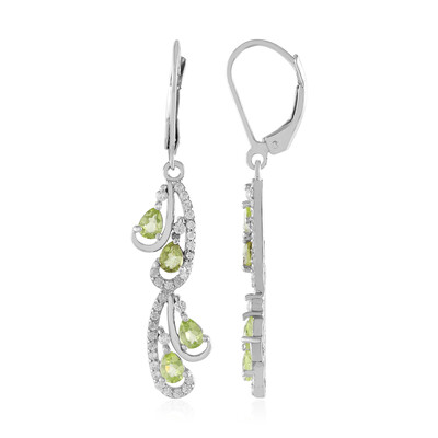 Pendientes en plata con Peridoto