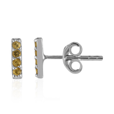 Pendientes en plata con Citrino
