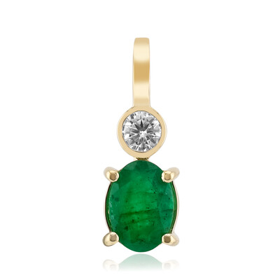 Colgante en oro con Esmeralda de Zambia