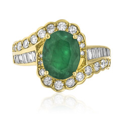 Anillo en oro con Esmeralda de Zambia AAA (AMAYANI)