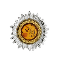 Colgante en plata con Ámbar báltico