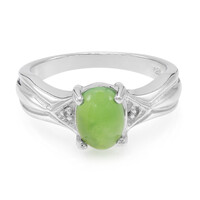 Anillo en plata con Crisoprasa imperial