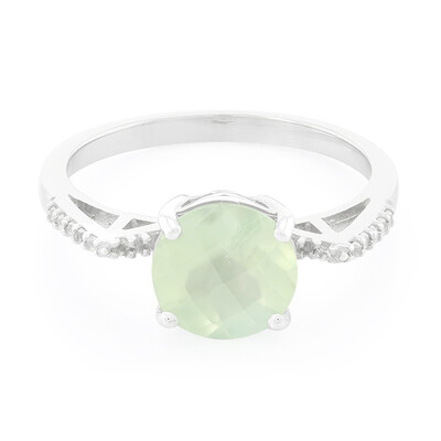 Anillo en plata con Prehnita