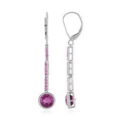 Pendientes en oro con Fluorita rosa (KM by Juwelo)