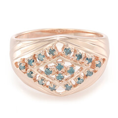 Anillo de hombre en plata con Diamante fantasía