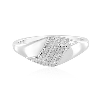 Anillo de hombre en plata con Diamante I2 (I)