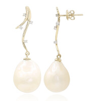 Pendientes en oro con Perla Freshwater (TPC)