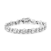 Brazalete en plata con Topacio blanco