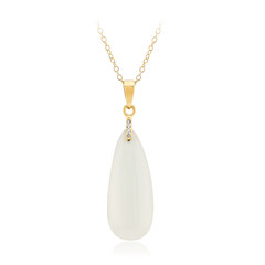 Collar en plata con Calcedonia blanca
