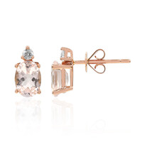 Pendientes en oro con Morganita AAA (CIRARI)
