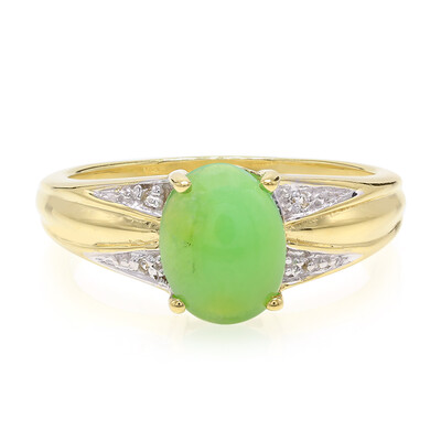 Anillo en plata con Crisoprasa imperial
