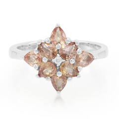 Anillo en oro con Zafiro Padparascha no calentado