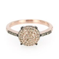 Anillo en plata con Diamante chocolate