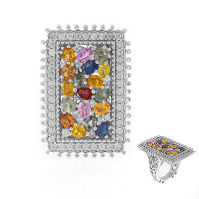 Anillo en plata con Zafiro (Dallas Prince Designs)