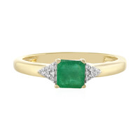 Anillo en plata con Esmeralda de Brasil