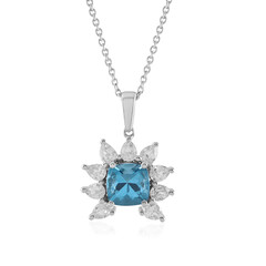 Collar en plata con Topacio azul suizo (de Melo)