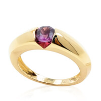 Anillo en oro con Granate Magenta