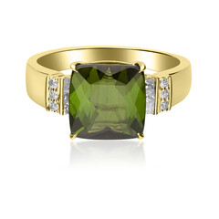 Anillo en oro con Turmalina neón del Congo (CIRARI)