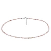 Collar en plata con Ópalo rosa