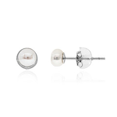 Pendientes en plata con Perla Freshwater