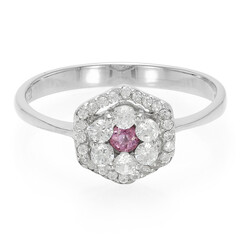 Anillo en plata con Zafiro Padparadscha
