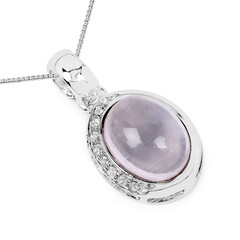 Collar en plata con Cuarzo rosa