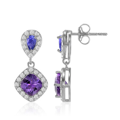 Pendientes en plata con Amatista