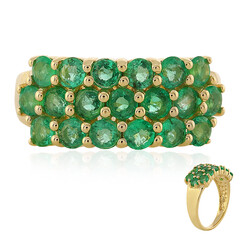 Anillo en oro con Esmeralda de Etiopía