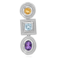 Colgante en plata con Amatista de Zambia