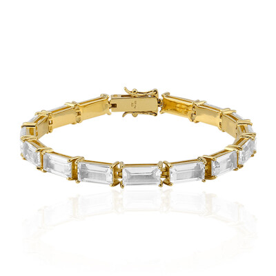 Brazalete en plata con Topacio blanco