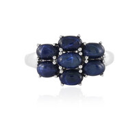 Anillo en plata con Zafiro estrella azul