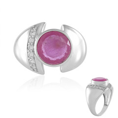 Anillo en plata con Zafiro rosa de Madagascar (de Melo)