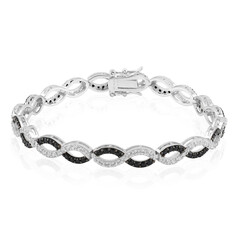 Brazalete en plata con Espinela negra