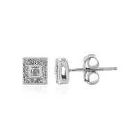 Pendientes en plata con I1 (I) Diamante