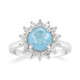 Anillo en plata con Cuarzo azul pastel