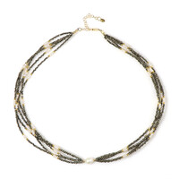 Collar en plata con Perla blanca Freshwater (Riya)