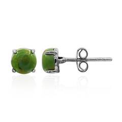 Pendientes en plata con Turquesa verde Mohave Kingman