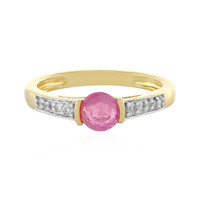 Anillo en plata con Zafiro rosa de Madagascar