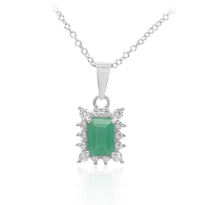 Collar en plata con Esmeralda de Brasil