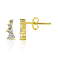 Pendientes en plata con Topacio blanco