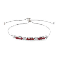 Brazalete en plata con Rubí de Madagascar