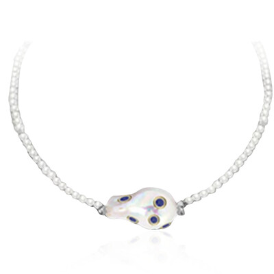 Collar en plata con Perla Freshwater (Dallas Prince Designs)