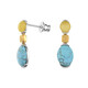 Pendientes en plata con Turquesa (dagen)