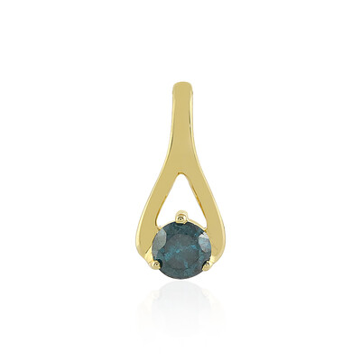 Colgante en oro con Diamante azul